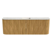 Mondiaz JOYA-DLUX 123.2cm toiletmeubel - ronding links en rechts kleur Oak - Wastafel FAYE positie Midden Zonder kraangat kleur Ostra. SW1422267