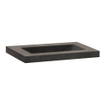 BRAUER Magma Lavabo peu profond 60x40x5cm - 1 bassin - 0 trous de robinet - pierre naturelle - basalte anthracite SW23892