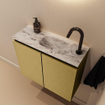 MONDIAZ TURE-DLUX Meuble toilette - 60cm - Oro - EDEN - vasque Glace - position droite - 1 trou de robinet SW1103430