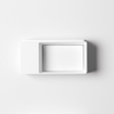 Clou New Flush 3 fontein 35x18cm voorbewerkt kraangat aluite Wit mat SW106246