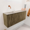 Mondiaz JOYA-DLUX 101.6cm toiletmeubel - ronding rechts kleur Dusk - Wastafel FAYE positie Links Zonder kraangat kleur Opalo. SW1423345