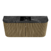 Mondiaz JOYA-DLUX 93.2cm meuble de salle de bains - arrondis gauche et droite couleur Dusk - Vasque FAYE position Milieu 1 trou de robinet couleur Lava. SW1423279