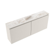 MONDIAZ TURE-DLUX Meuble toilette - 120cm - Linen - EDEN - vasque Frappe - position centrale - 1 trou de robinet SW1102856