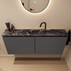 MONDIAZ TURE-DLUX Meuble toilette - 120cm - Dark Grey - EDEN - vasque Lava - position centrale - 1 trou de robinet SW1103817
