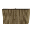 Mondiaz JOYA-DLUX 71.6cm toiletmeubel - ronding rechts kleur Dusk - Wastafel FAYE positie Links Zonder kraangat kleur Ostra. SW1423404