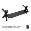 Umbra Buddy Tablette murale 15x46x14cm Acier Noir SW539604