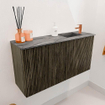 Mondiaz JOYA-DLUX 80cm meuble de salle de bains - couleur Shadow - Vasque FAYE position Droite 1 trou de robinet couleur Sombra. SW1425195