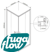 FugaFlow Efficiente Vetro Cabine de douche - 100x100x200cm - quart de rond - verre clair - profilé - chrome SW1123553