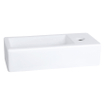 Differnz Ravo kit lave-mains - 38,5x18,5x25cm - Rectangulaire - 1 trou de robinet - Robinet chromé courbé - avec cadre noir - Céramique blanche SW373176