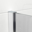 Saniclass Bellini Douche à l'italienne 120x200cm verre de sécurité miroir à l'extérieur anti-calcaire chrome SW238191
