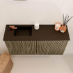 Mondiaz JOYA Meuble de toilette 80cm - couleur Dusk - Vasque FAYE position Gauche 1 trou de robinet couleur Urban SW1421632