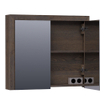BRAUER Rise Armoire de toilette 80x15x70cm Chêne massif Black Oak SW223487