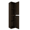 Saniclass Holz Pure Armoire haute - 180x38x38cm - 2 portes - Chêne charcoal SW1420799