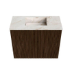 Mondiaz JOYA-DLUX Meuble de salle de bains 50cm - couleur Walnut - Vasque FAYE position Milieu Sans trou de robinet couleur Frappe. SW1422266