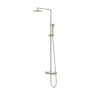 IVY Pact Ensemble douche pluie - mural - pomme de douche slim 20 cm - douchette stick - Nickel brossé PVD SW1034794