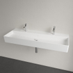 Villeroy & Boch Memento 2.0 lavabo - dessous rectifié 120x47cm - sans trop-plein 2 trous de robinet ceramic+ blanc SW358465