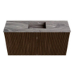 Mondiaz JOYA-DLUX 80cm meuble de toilette - couleur Walnut - Vasque FAYE position Milieu Sans trou de robinet couleur Sombra. SW1424717
