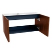 Mondiaz JOYA 80cm toiletmeubel - kleur Ruby - Wastafel FAYE positie Links 1 kraangat kleur Talc. SW1421726
