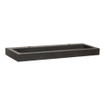 BRAUER Lava Lavabo - 120x46x10cm - 1 bassin - 2 trous de robinet - pierre naturelle - basalte anthracite SW6643