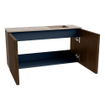 Mondiaz JOYA-DLUX 80cm meuble de salle de bains - couleur Walnut - Vasque FAYE position Droite 1 trou de robinet couleur Arena. SW1424334