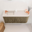 Mondiaz JOYA-DLUX 81.6cm toiletmeubel - ronding rechts kleur Dusk - Wastafel FAYE positie Links 1 kraangat kleur Meli. SW1425850