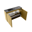 MONDIAZ TURE-DLUX Meuble toilette - 80cm - Oro - EDEN - vasque Lava - position gauche - sans trou de robinet SW1103910