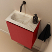 MONDIAZ TURE-DLUX Meuble toilette - 40cm - Fire - EDEN - vasque Ostra - position gauche - sans trou de robinet SW1104823