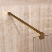 BRAUER Oblivion Paroi de douche à l'italienne - 100x200cm - verre clair nervuré - revêtement de verre - PVD - or brossé SW1476069