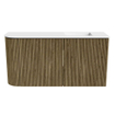 Mondiaz JOYA 81.6cm toiletmeubel - ronding links kleur Dusk - Wastafel FAYE positie Rechts Zonder kraangat kleur Talc. SW1421691