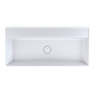 Arcqua Edge Lavabo à poser - 100x47x12cm - sans trou de robinet - marbre de synthèse - blanc mat SW1581338