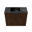 Mondiaz JOYA-DLUX Meuble de salle de bains 50cm - couleur Walnut - Vasque FAYE position Gauche Sans trou de robinet couleur Lava SW1422479
