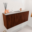 Mondiaz JOYA-DLUX Meuble de toilette 90cm - couleur Ruby - Vasque FAYE position Milieu 1 trou de robinet couleur Glace SW1423560