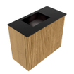 Mondiaz JOYA Meuble de toilette 50cm - couleur Chêne - Vasque FAYE position Gauche Sans trou de robinet couleur Urban SW1421180