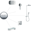 Hansgrohe Set de finition pour mitigeur thermostatique ShowerSelect E encastré avec inverseur 2 voies chromé 0452221