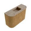 Mondiaz JOYA-DLUX Meuble de toilette 63,2 cm - arrondi gauche et droit couleur Chêne - Vasque FAYE position Milieu Sans trou de robinet couleur Arena SW1423888