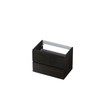 INK Wastafelonderkast - 70x45x52cm - 2 lades - greeploos - met houten keerlijst - MFC - Intens eiken SW439398