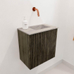 Mondiaz JOYA-DLUX 40cm toiletmeubel - kleur Shadow - Wastafel FAYE positie Rechts Zonder kraangat kleur Glace. SW1422759