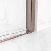 FugaFlow Eccelente Porte de douche en verre - 70x200 - Profil en verre de sécurité - anti-calcaire - Cuivre brossé PVD (Cuivre) SW1451528