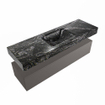 Mondiaz ALAN-DLUX Ensemble de meuble - 150cm - meuble Dark grey mat - 1 tiroir - Lavabo Cloud Lava suspendu - vasque Centre - 0 trous de robinet SW808093