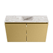 MONDIAZ TURE-DLUX Meuble de toilettes 80 cm Oro. EDEN lavabo Glace position centrale. Avec 1 trou de robinet. SW1103412