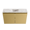 MONDIAZ TURE-DLUX Meuble toilette - 80cm - Oro - EDEN - vasque Glace - position centrale - 1 trou de robinet SW1103412