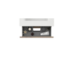 Saniclass Chacito Ensemble meuble de salle de bains - 60x40x55cm - peu profond - 2 tiroirs - sans poignées - lavabo blanc brillant - 1 trou de robinet - noyer SW1441038