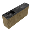 Mondiaz JOYA-DLUX 101.6cm toiletmeubel - ronding rechts kleur Dusk - Wastafel FAYE positie Links 1 kraangat kleur Lava. SW1423272