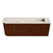 Mondiaz JOYA-DLUX 111.6cm toiletmeubel - ronding links kleur Ruby - Wastafel FAYE positie Rechts Zonder kraangat kleur Nata. SW1425468
