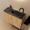 MONDIAZ TURE-DLUX Meuble toilette - 60cm - Washed Oak - EDEN - vasque Lava - position droite - 1 trou de robinet SW1104087