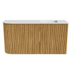Mondiaz JOYA 81.6cm toiletmeubel - ronding links kleur Oak - Wastafel FAYE positie Rechts 1 kraangat kleur Talc. SW1421147