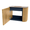 Mondiaz JOYA-DLUX 51.6cm toiletmeubel - ronding rechts kleur Oak - Wastafel FAYE positie Links Zonder kraangat kleur Saba. SW1424179