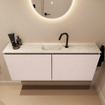 MONDIAZ TURE-DLUX Meuble toilette - 120cm - Rosee - EDEN - vasque Ostra - position centrale - 1 trou de robinet SW1105056