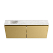 MONDIAZ TURE-DLUX Meuble toilette - 120cm - Oro - EDEN - vasque Ostra - position gauche - sans trou de robinet SW1105030