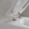 Villeroy & Boch Avento abattant de WC - SlimSeat avec couvercle avec SoftClose et QuickRelease avec charnières en inox blanc SW60338